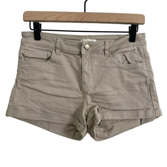H&M Tan Twill Shorts Size 6 - Picture 1 of 5